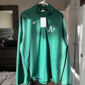 Oakland Athletics Nike 1/2 zipper Therma-FIT